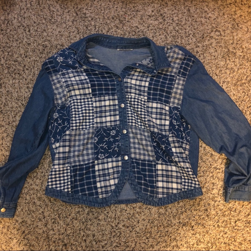 Patterned Vintage chambray Button UO